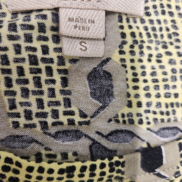 Burberry Brit Abstract Chain Chrome Yellow Tank SZ SMALL - Picture 11 of 11